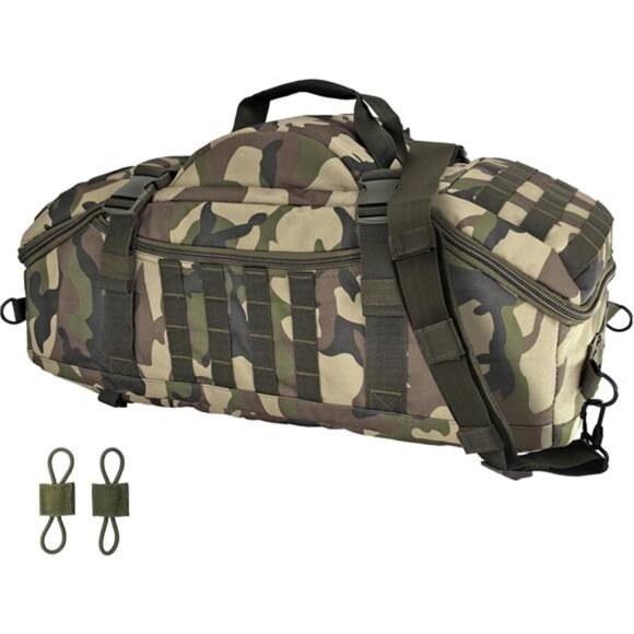 55L Large Travel Duffle Bag Military Tactical Backpack, Army Assault Pack 3 Day